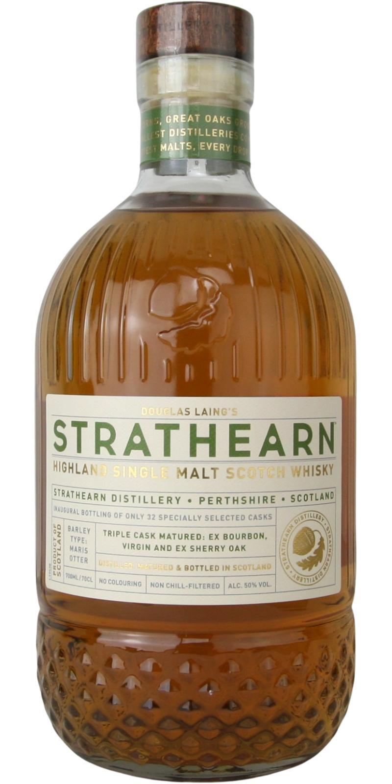 Strathearn Triple Cask Matured  Highland Single Malt Scotch