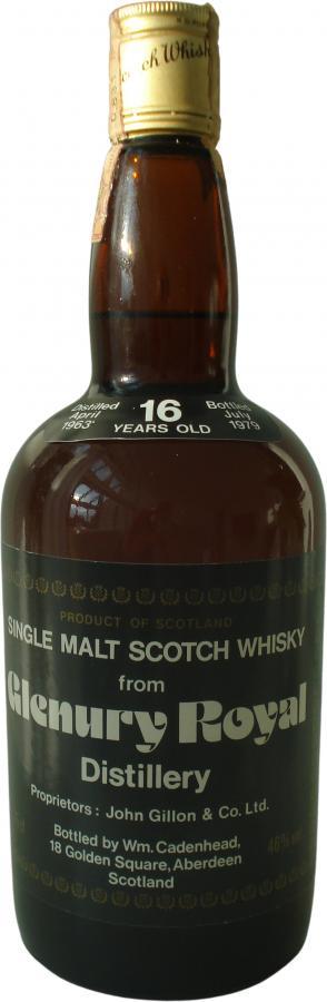 Glenury Royal 1963 CA  Dumpy Bottle