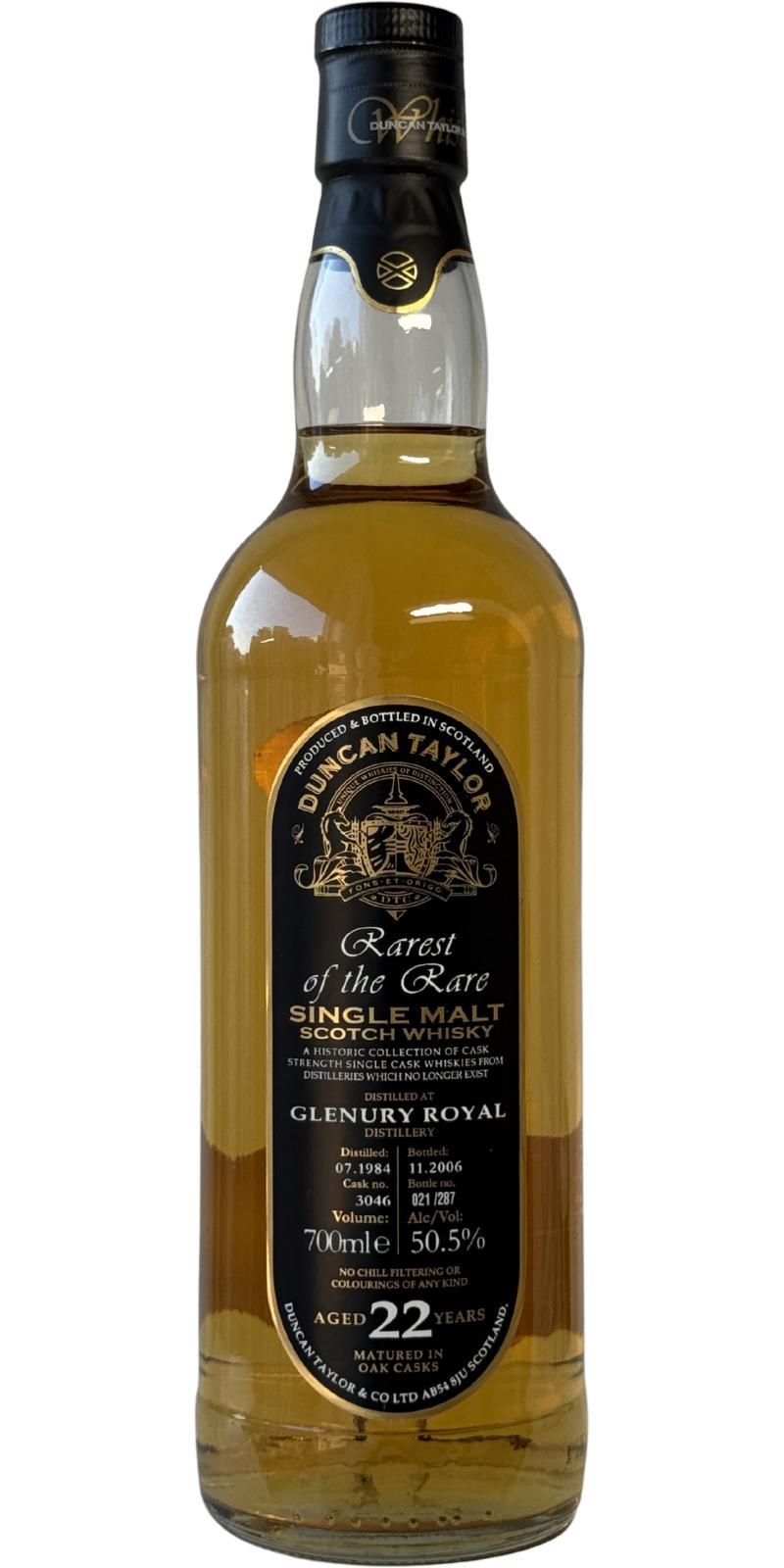 Glenury Royal 1984 DT  Rarest of the Rare