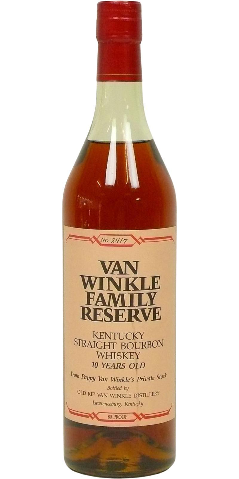 Van Winkle 10-year-old  Van Winkle Family Reserve