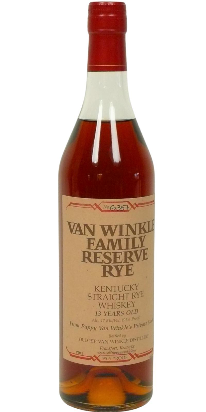 Van Winkle 13-year-old  Family Reserve Rye