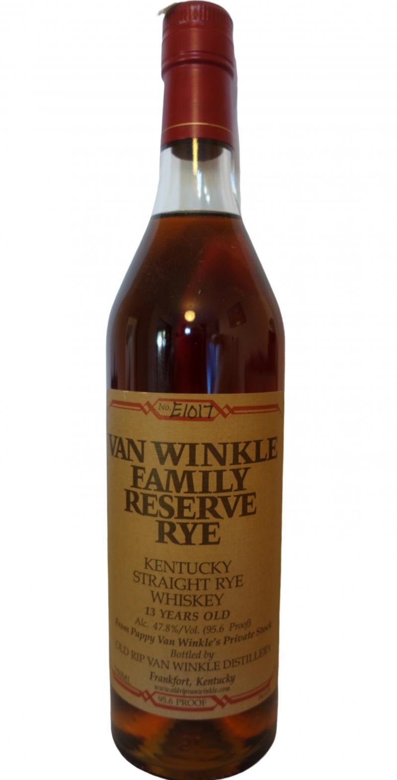 Van Winkle 13-year-old  Family Reserve Rye