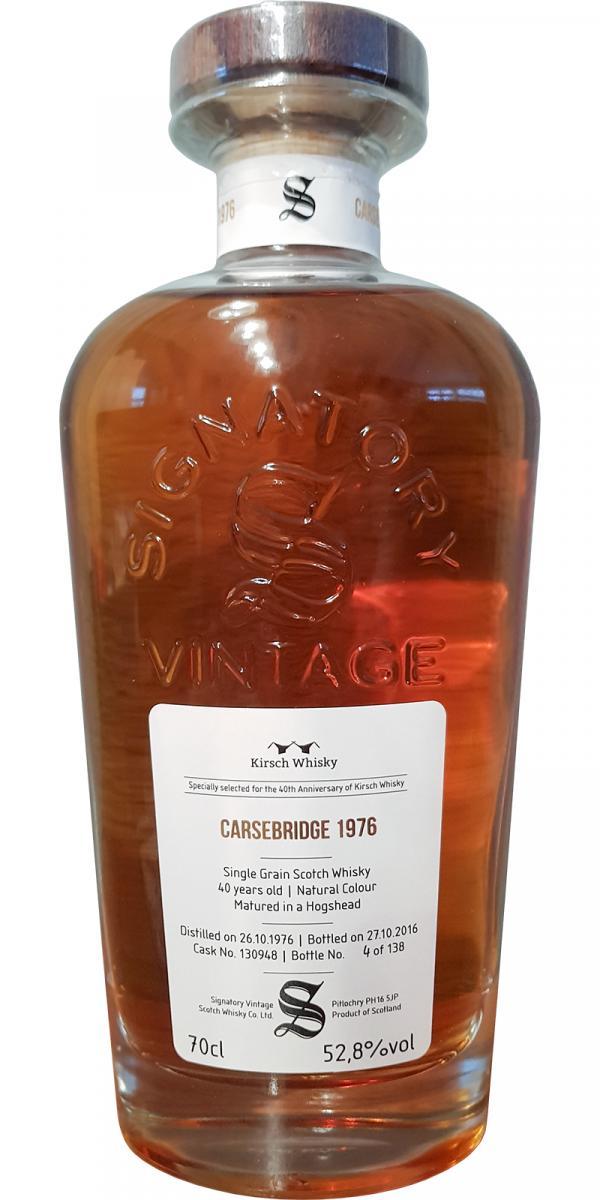 Carsebridge 1976 SV Cask Strength Collection
