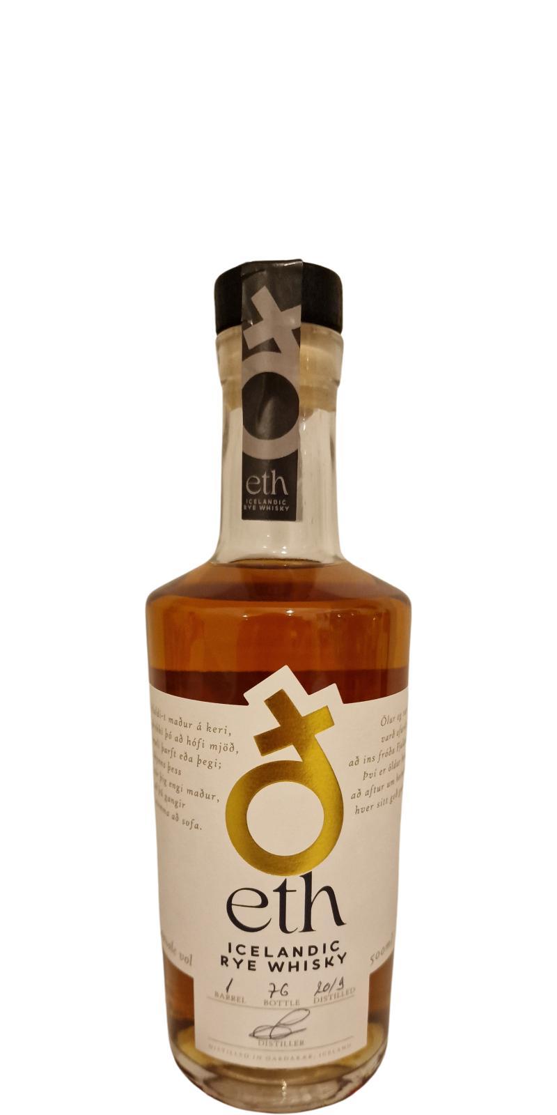 Eth 2019  Icelandic Rye Whisky
