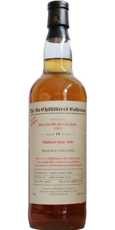 Millburn 1983 SV  The Un-Chillfiltered Collection