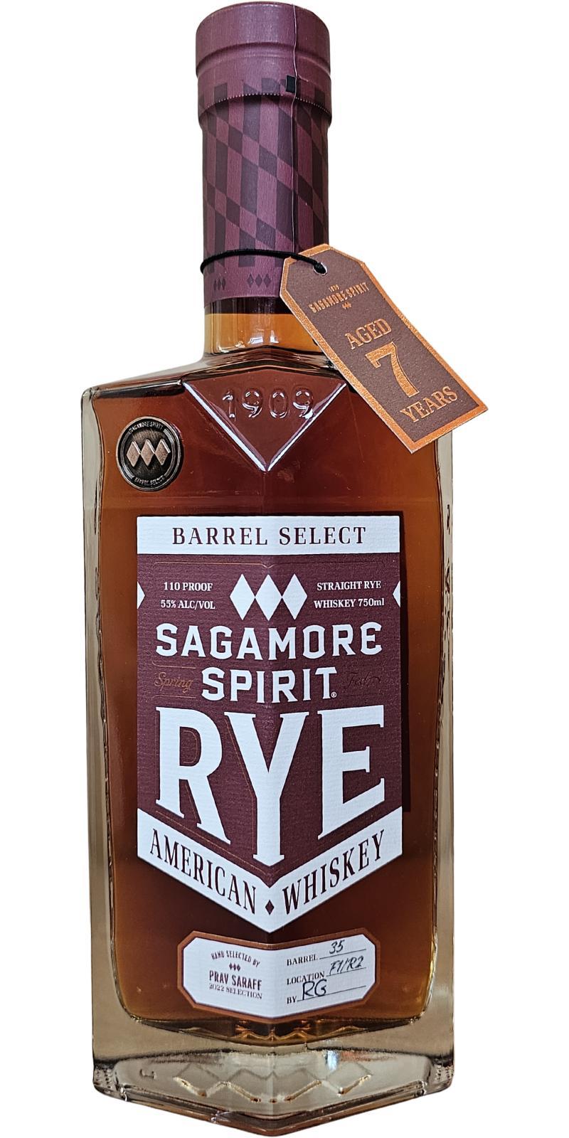 Sagamore Spirit 07-year-old  Rye American Whiskey - Barrel Select