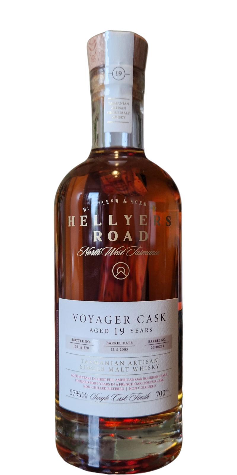 Hellyers Road 2003  Voyager Cask