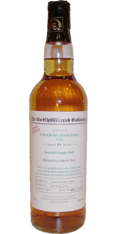 Coleburn 1981 SV The Un-Chillfiltered Collection