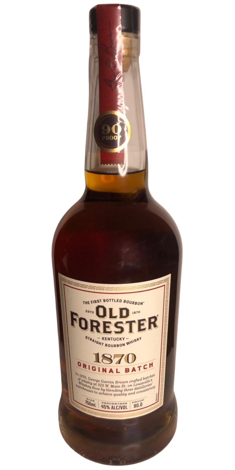 Old Forester 1870 Original Batch  Whiskey Row Series