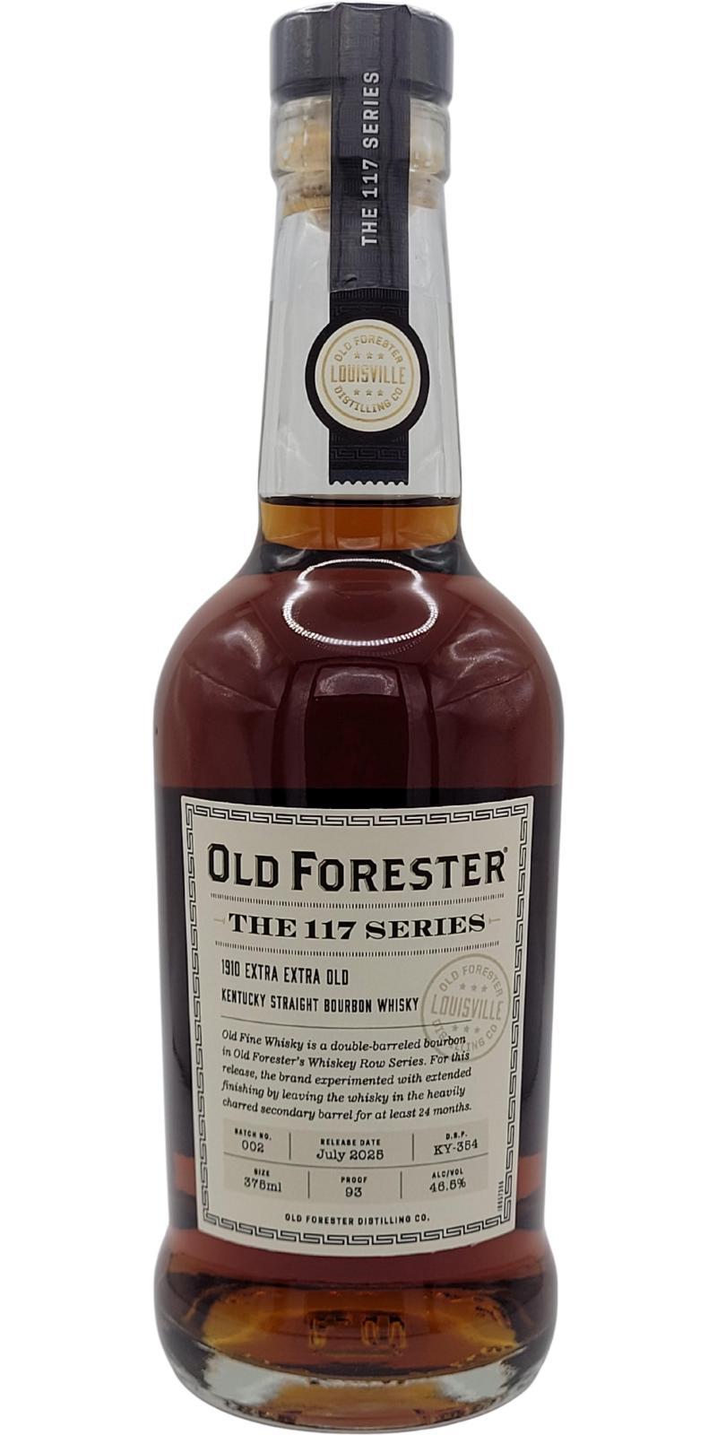 Old Forester 1910 Extra Extra Old  The 117 Series