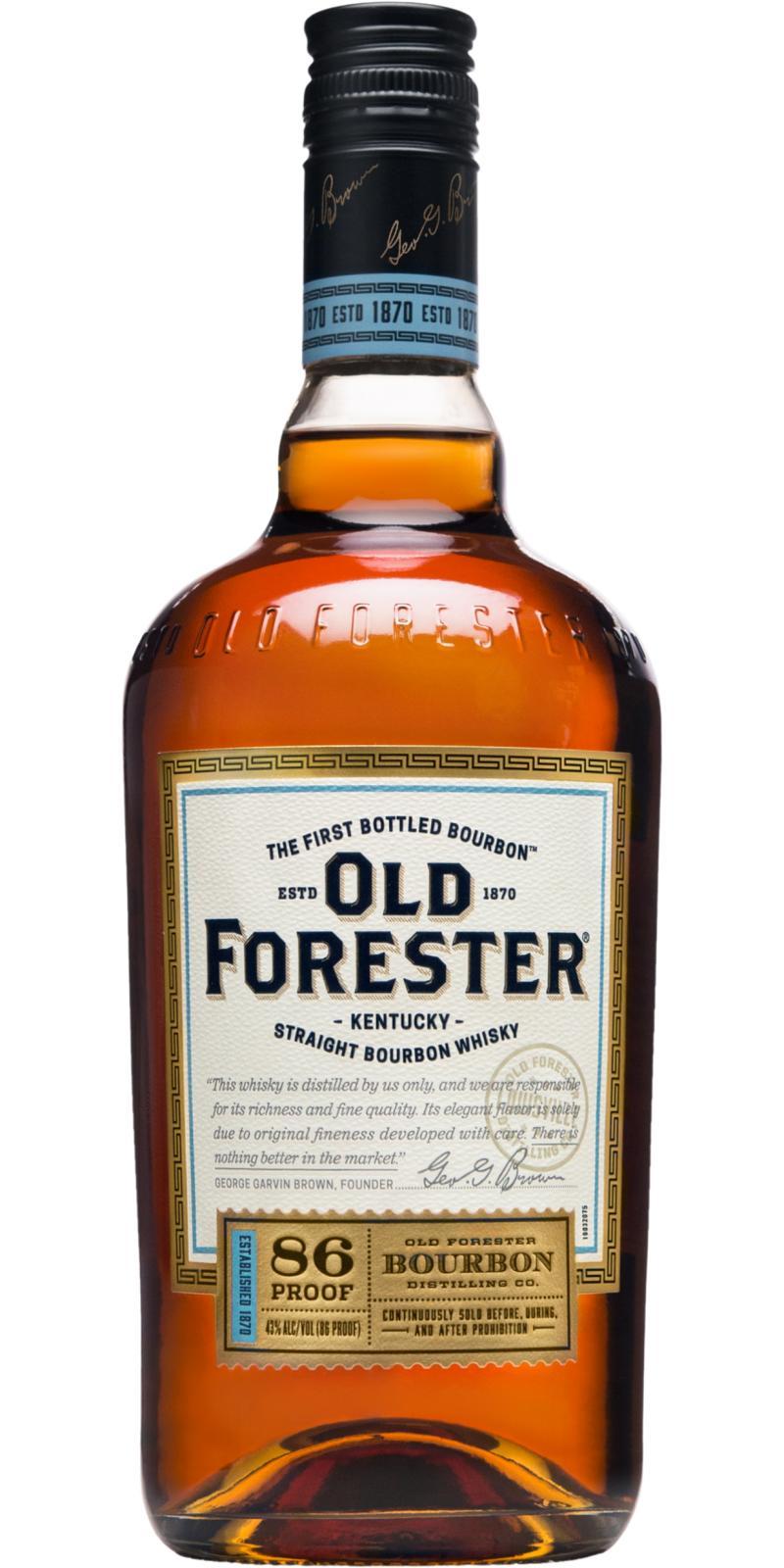 Old Forester 86 Proof  Kentucky Straight Bourbon Whiskey