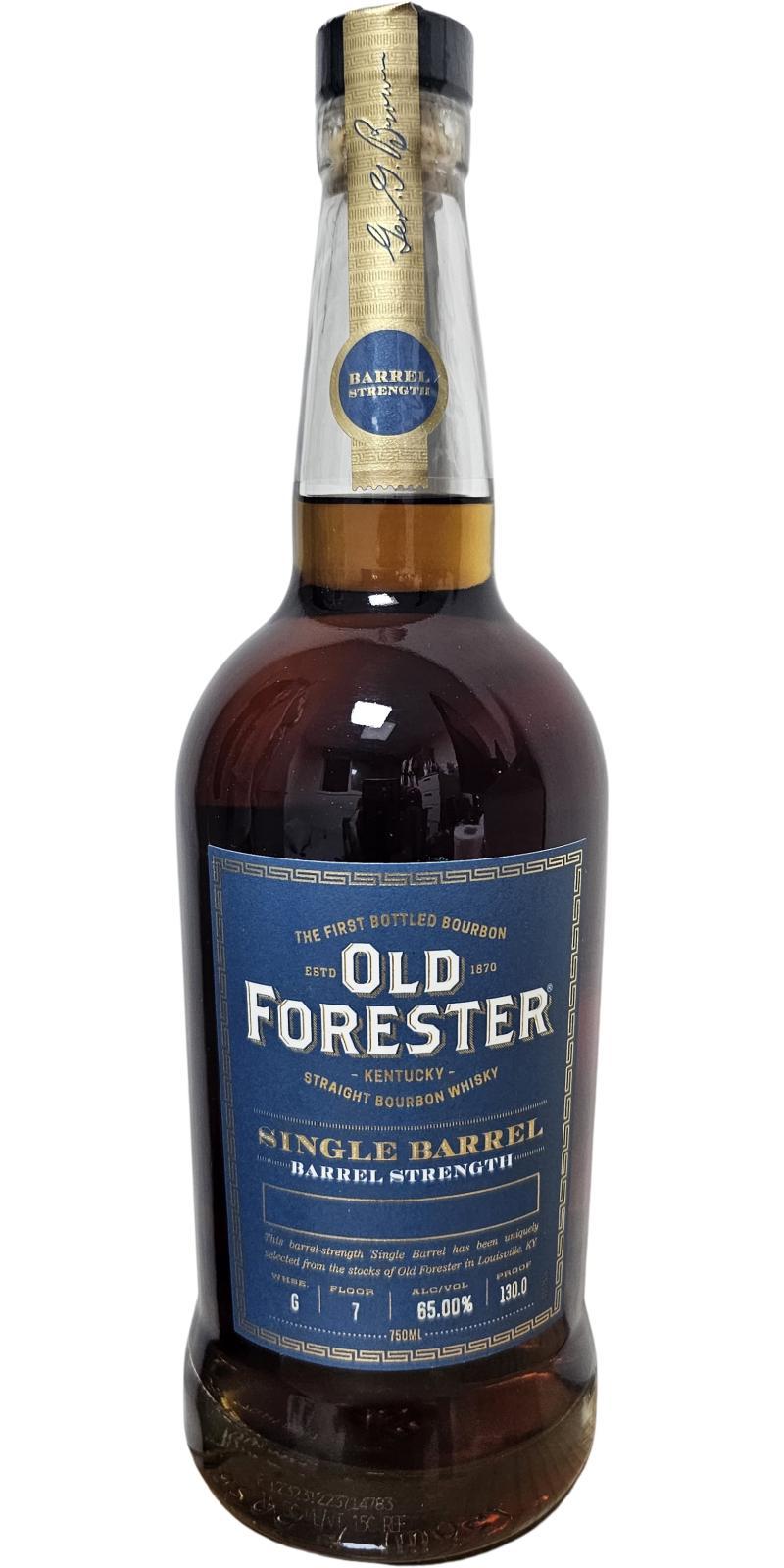 Old Forester Single Barrel  Barrel Strength