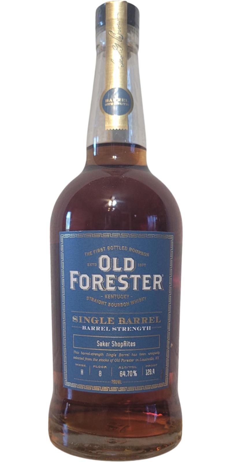 Old Forester Single Barrel  Barrel Strength