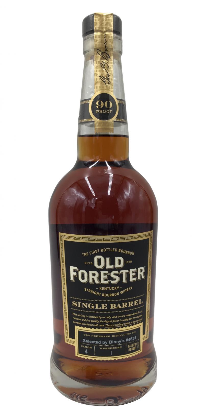 Old Forester Single Barrel  Kentucky Straight Bourbon Whiskey