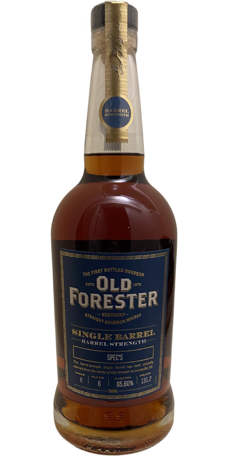 Old Forester Single Barrel Barrel Strength