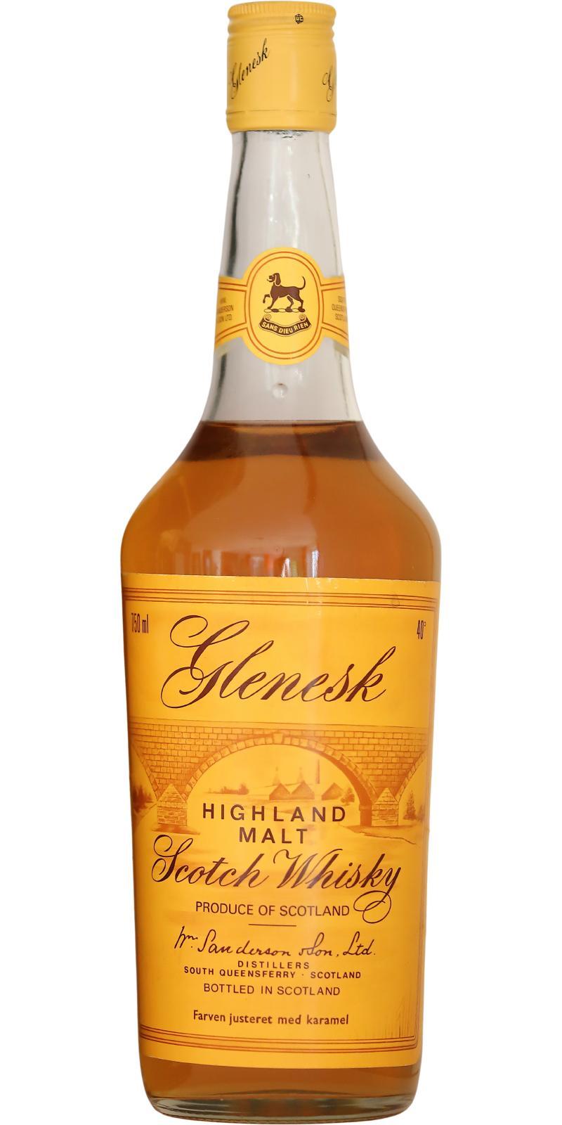 Glenesk Highland Malt  Bridge label, Screw Cap