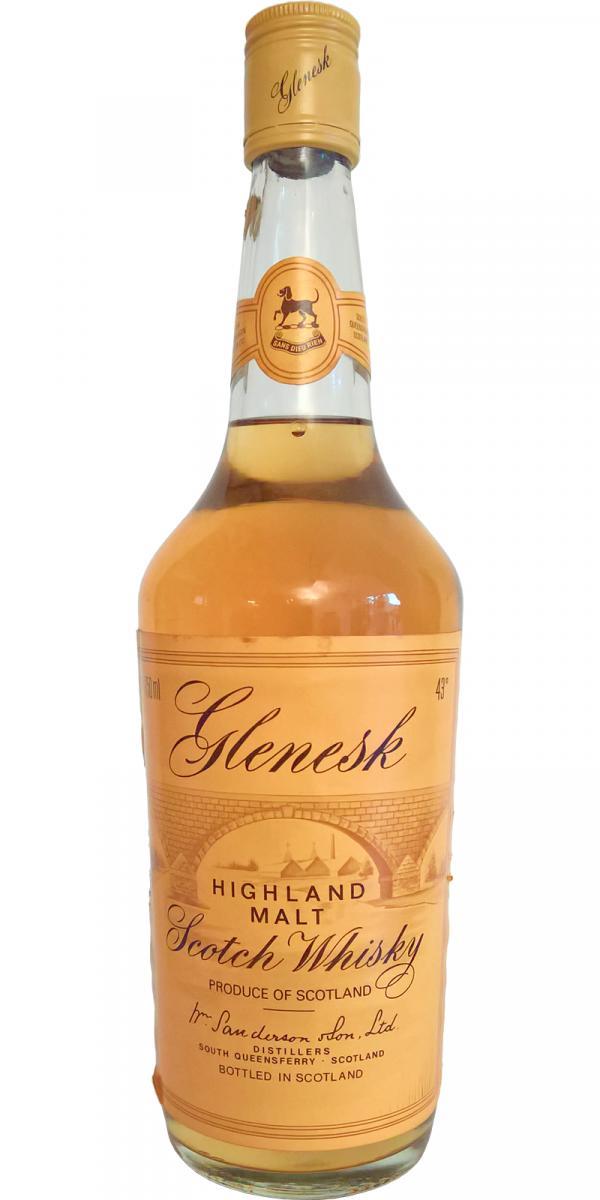 Glenesk Highland Malt  Bridge label, Screw Cap