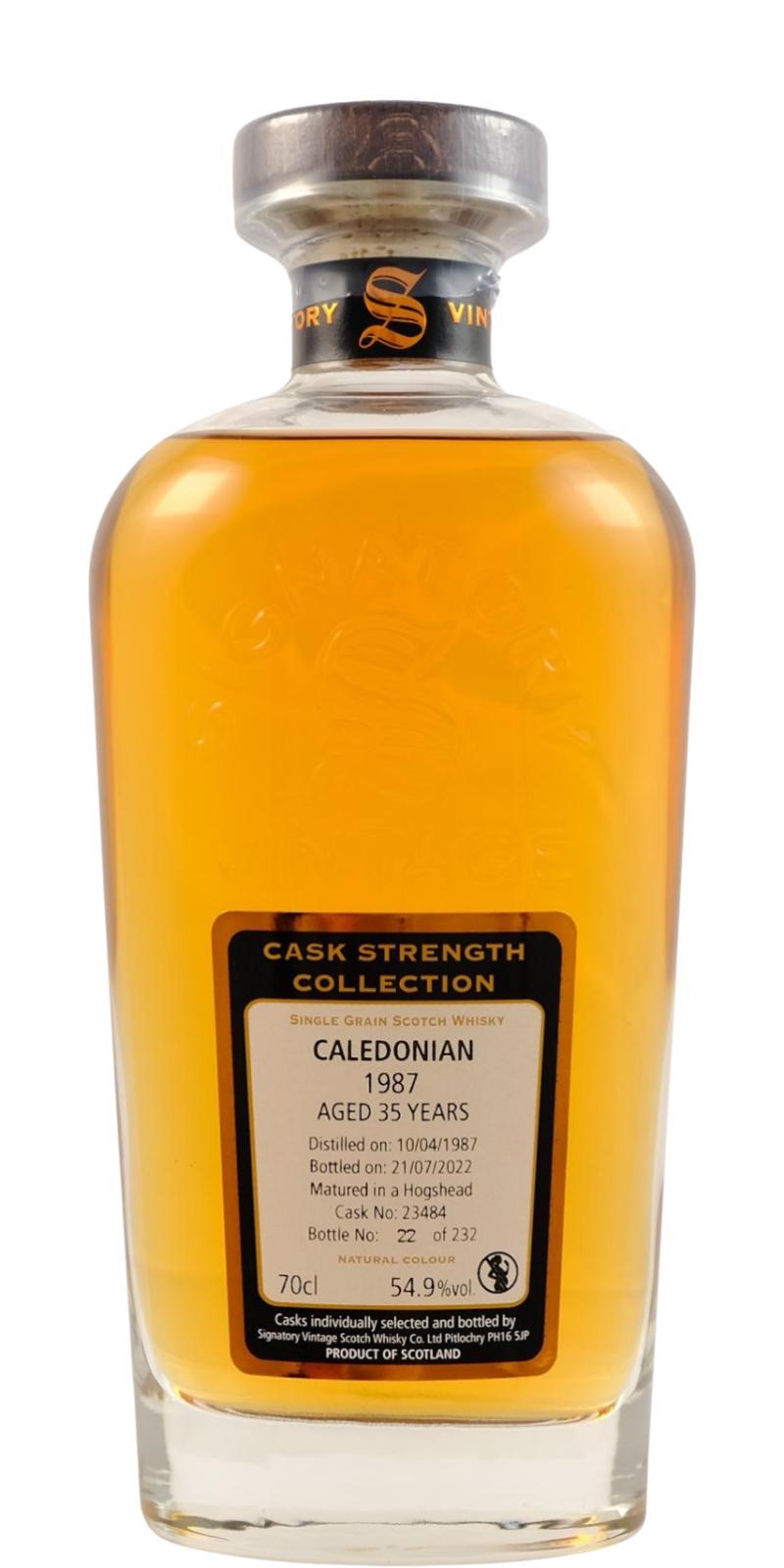 Caledonian 1987 SV  Cask Strength Collection