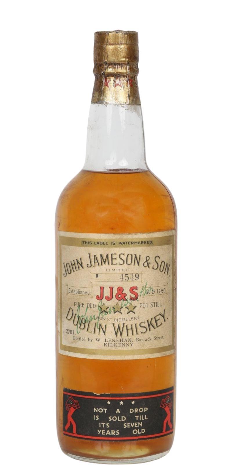 John Jameson & Son 07-year-old 3 Star Pure Old Pot Still