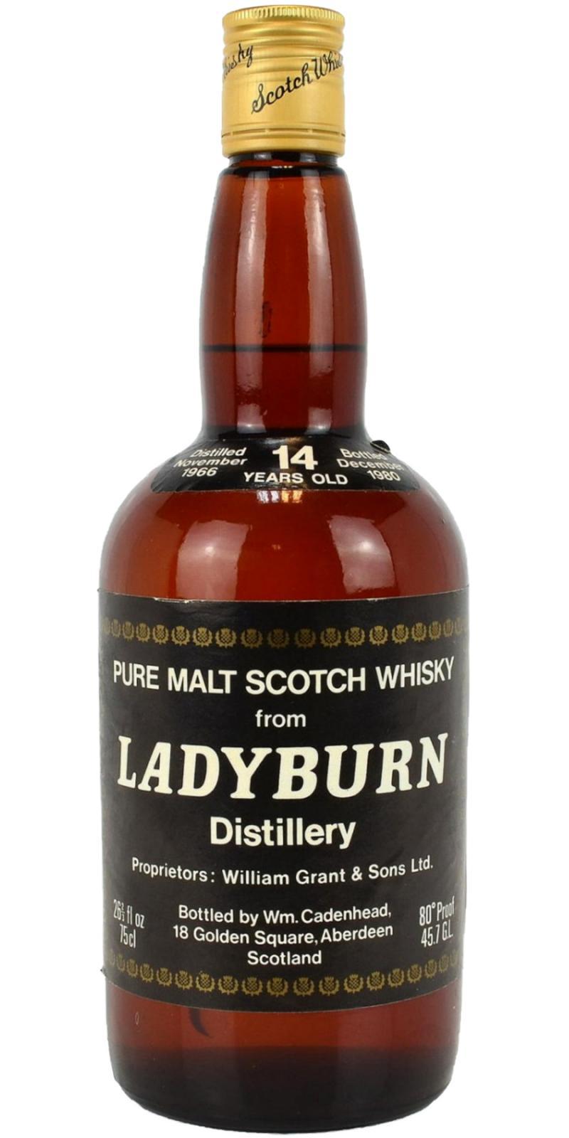 Ladyburn 1966 CA  Dumpy Bottle