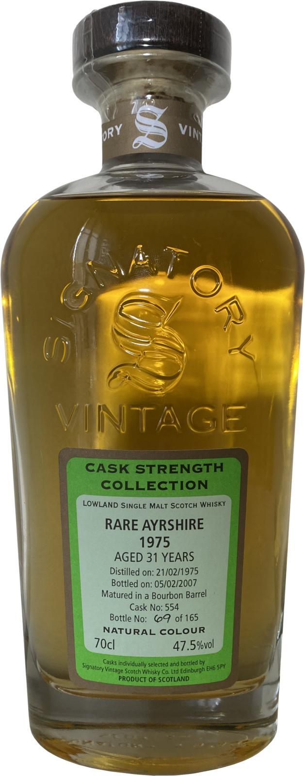 Ayrshire 1975 Rare SV  Cask Strength Collection
