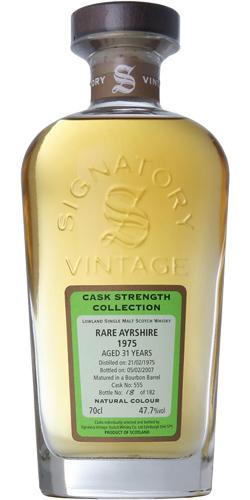 Ayrshire 1975 Rare SV  Cask Strength Collection