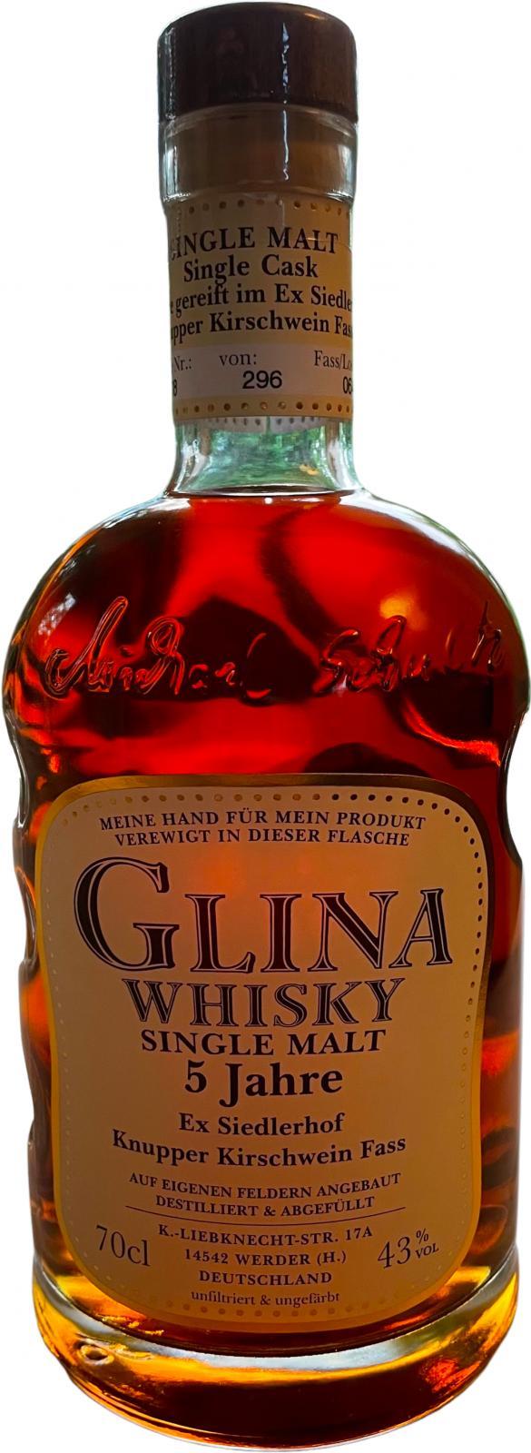 Glina Whisky 05-year-old  Ex-Siedlerhof Knupper Kirschwein Fass