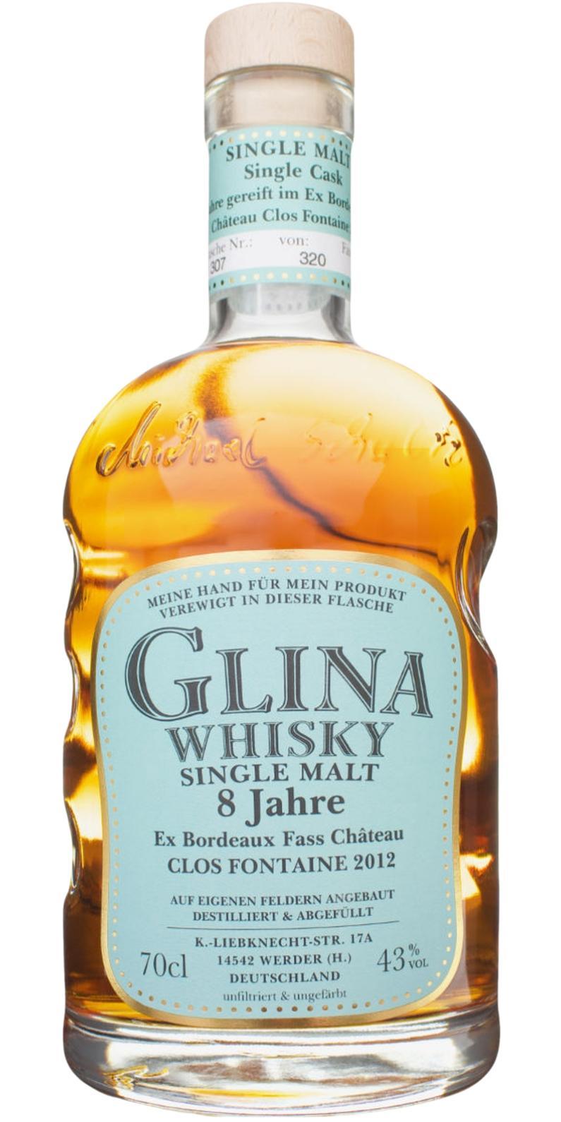 Glina Whisky 08-year-old  Ex-Bordeaux Fass Château