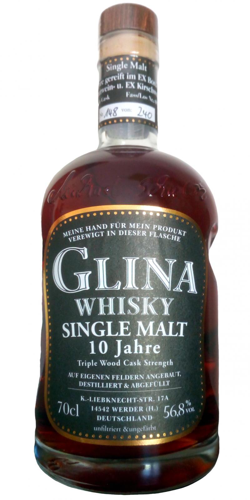 Glina Whisky 10-year-old  Triple Wood Cask Strength