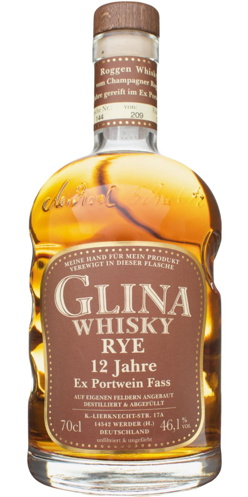 Glina Whisky 12-year-old Rye  Ex-Portwein Fass