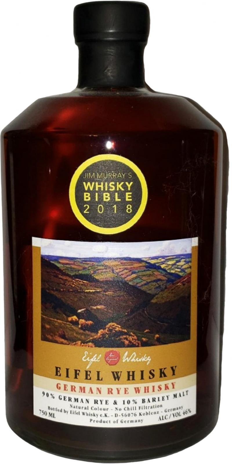 Eifel Whisky German Rye Whisky  Batch No. US01-18