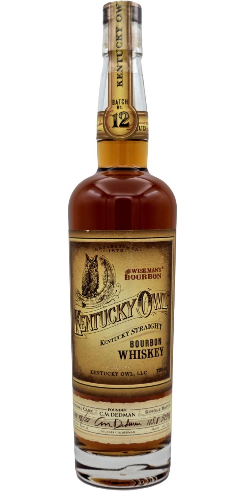 Kentucky Owl Kentucky Straight Bourbon Whiskey