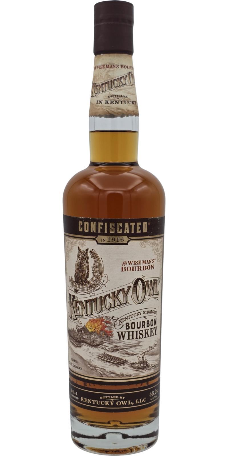Kentucky Owl Kentucky Straight Bourbon Whiskey Confiscated in 1916