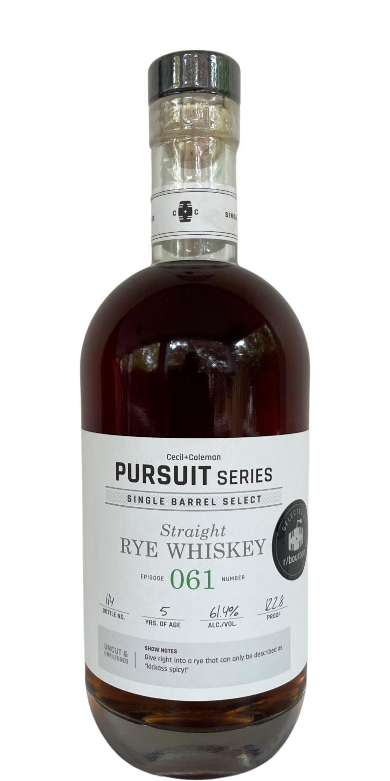 Pursuit Spirits 05-year-old Single Barrel Select