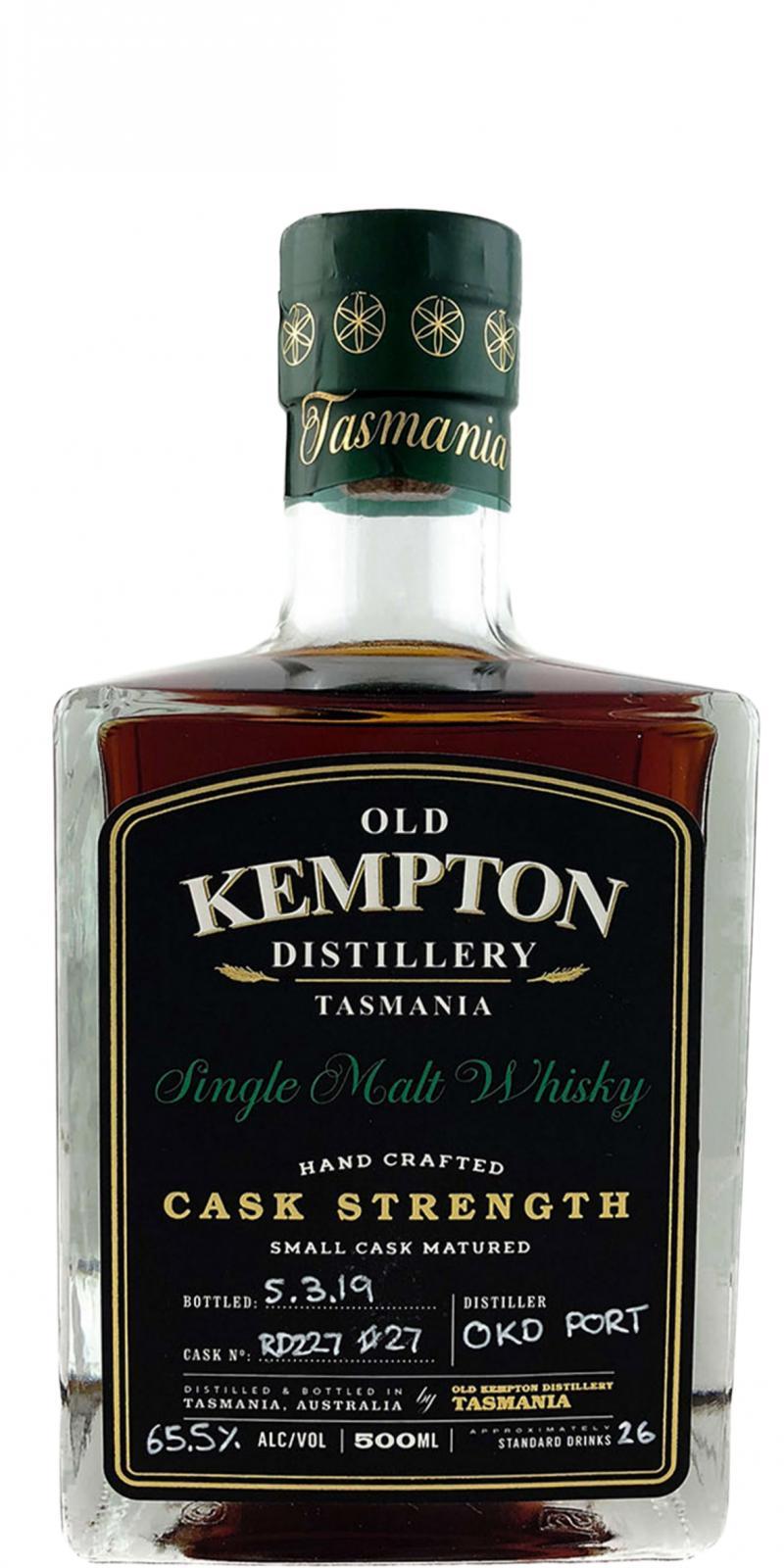 Old Kempton Cask Strength  Small Cask Matured