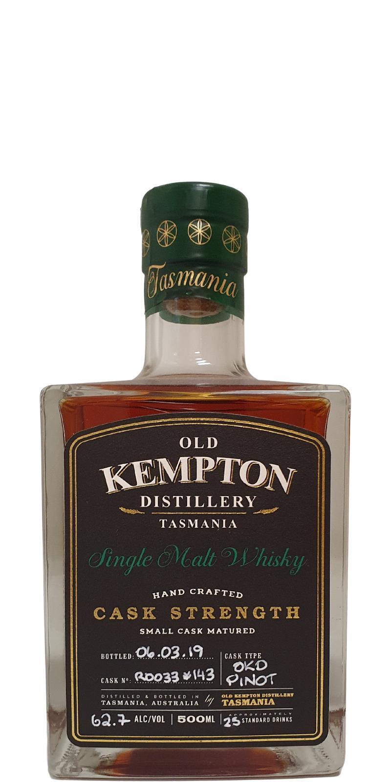 Old Kempton Cask Strength  Small Cask Matured