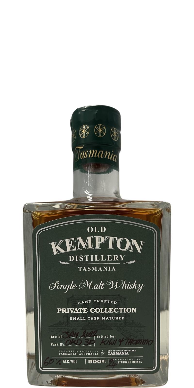 Old Kempton Single Malt Whisky  Private Collection