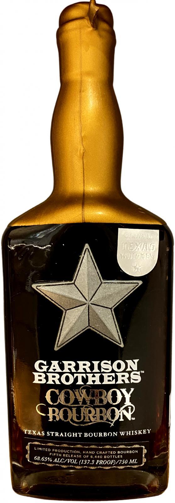 Garrison Brothers Cowboy Bourbon  Fifth Release