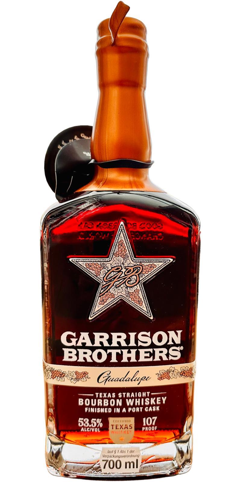 Garrison Brothers Guadalupe  Texas Straight Bourbon Whiskey