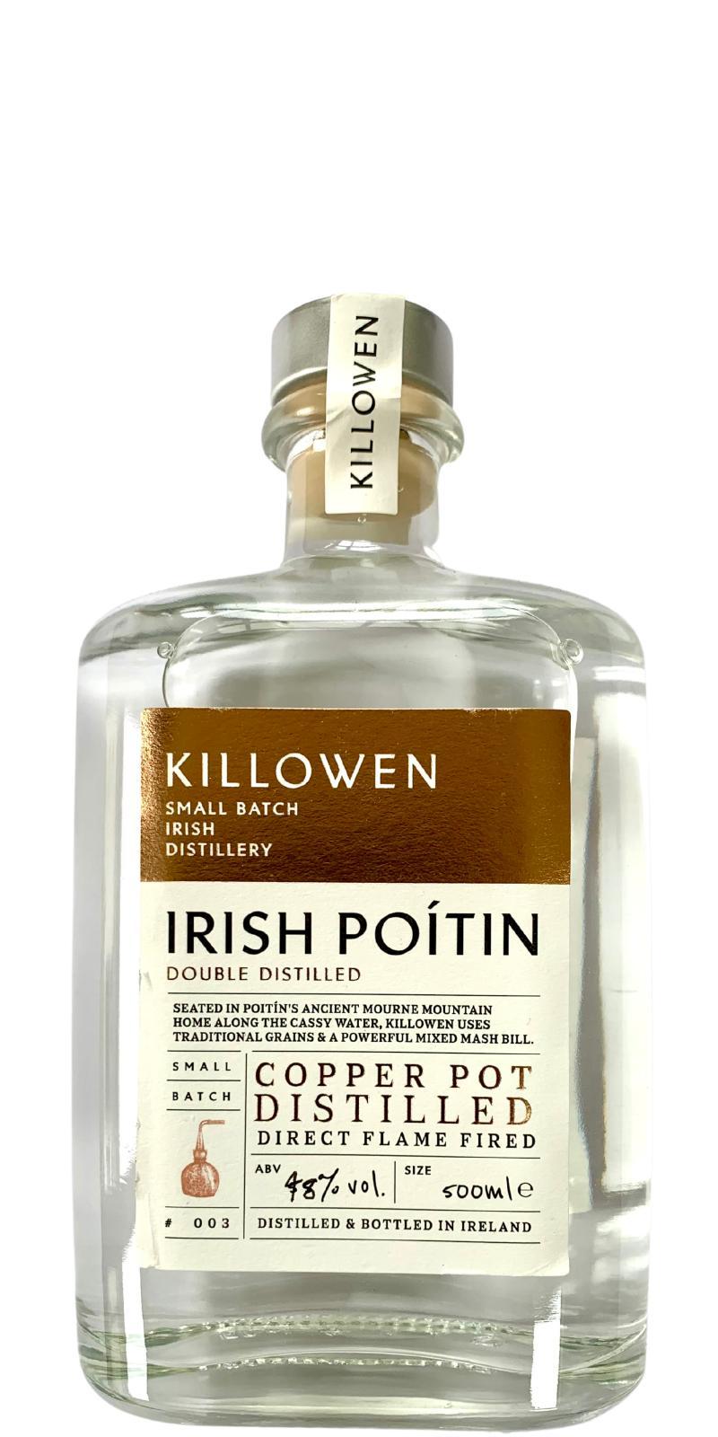 Killowen Irish Poítin  Doube Distilled