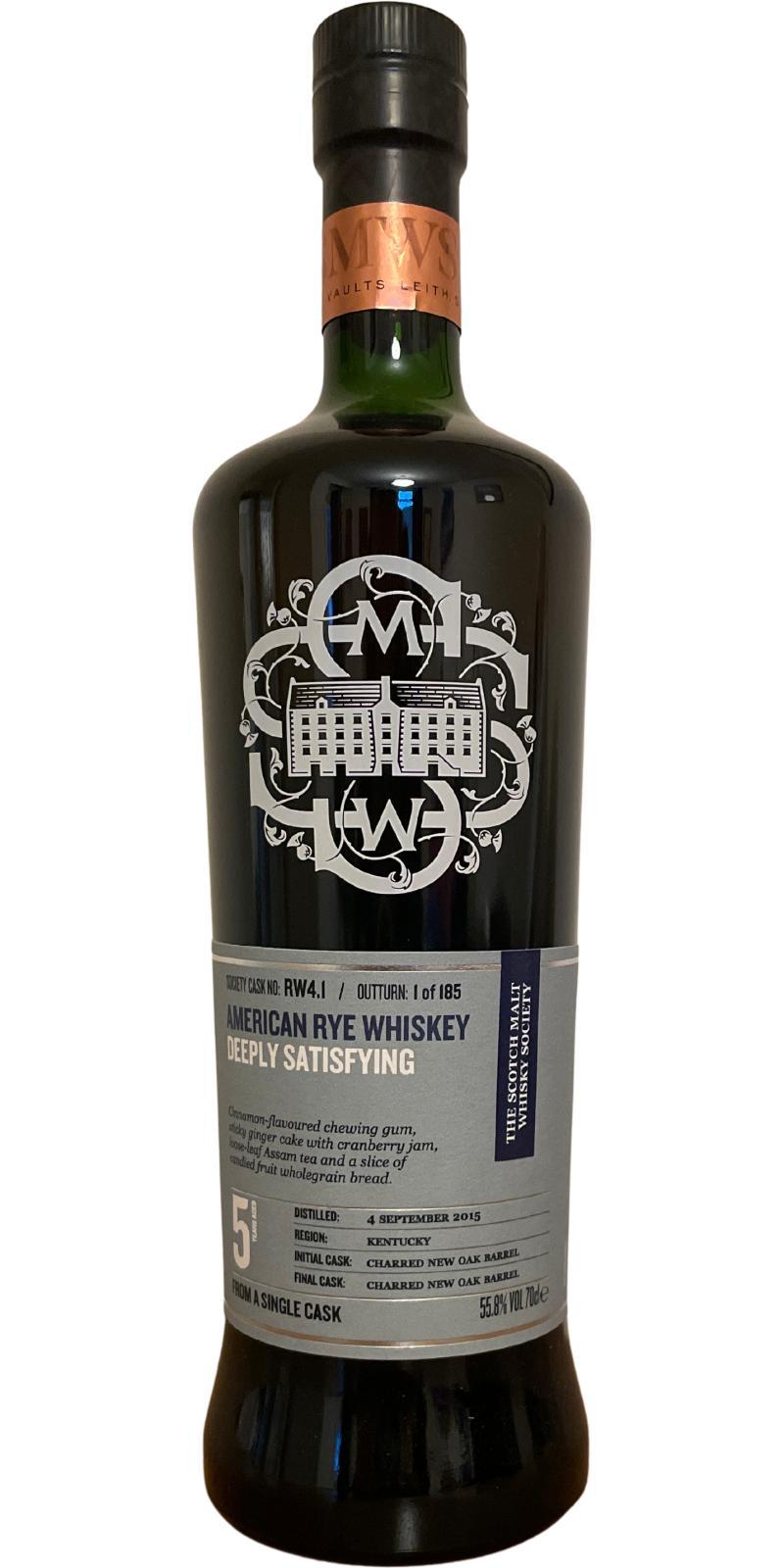 American Rye Whiskey 2015 SMWS RW4.1  Deeply satisfying