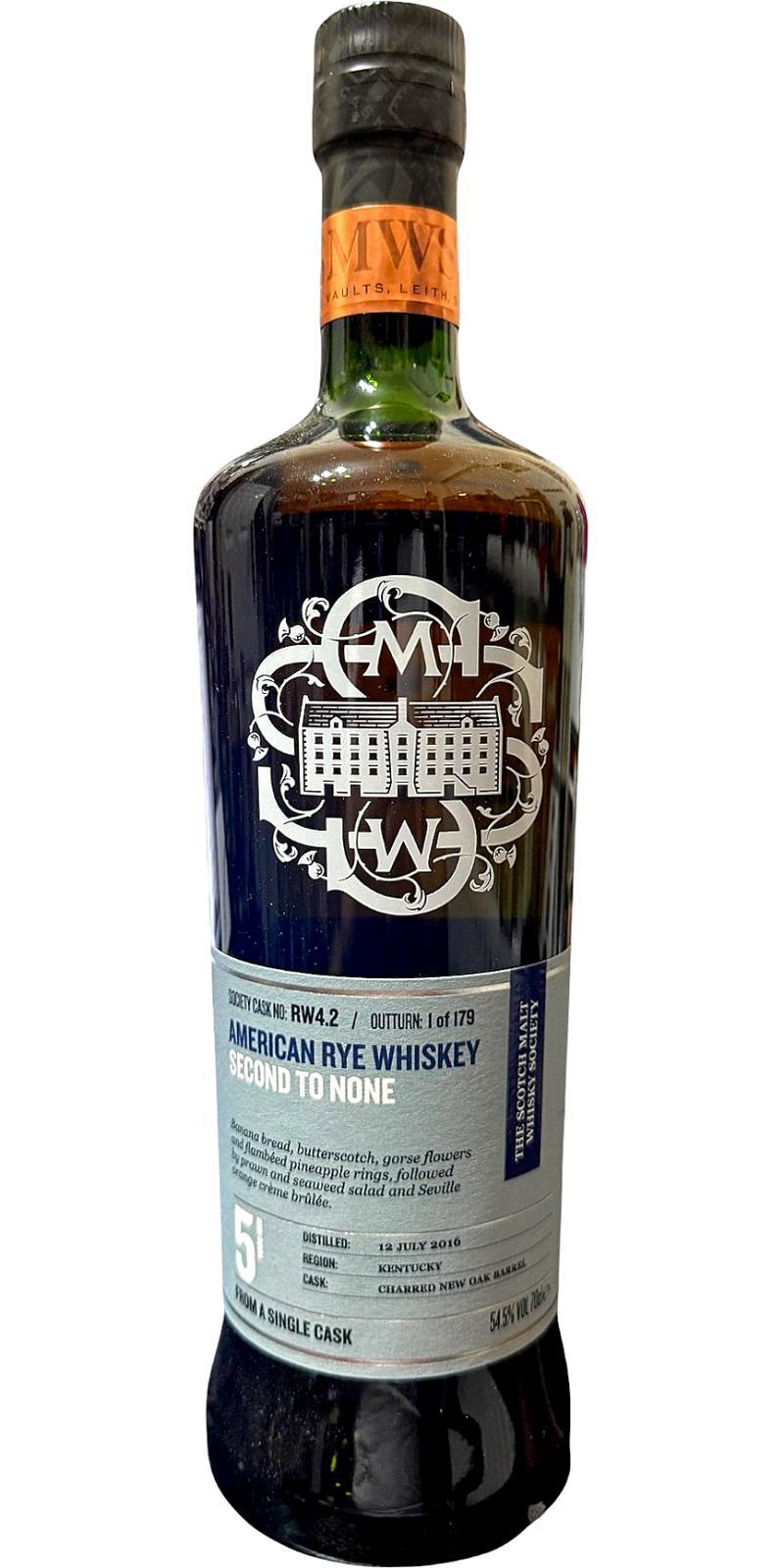 American Rye Whiskey 2016 SMWS RW4.2  Second to none
