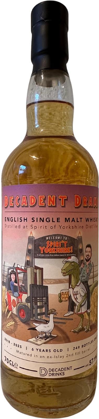 Spirit of Yorkshire Distillery 2018 DeDr  Decadent Drams