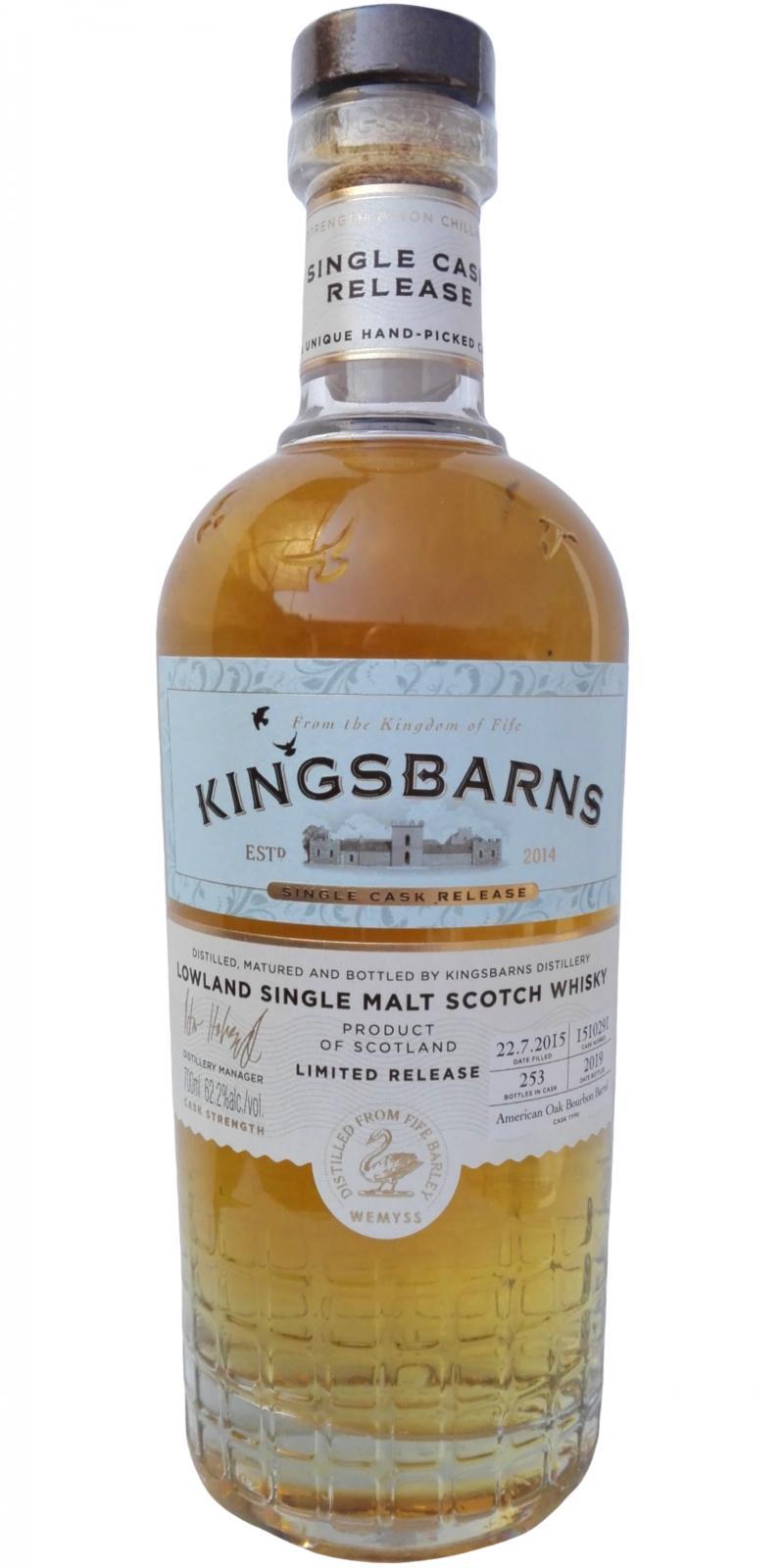 Kingsbarns 2015  Single Cask Release