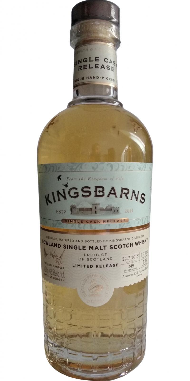 Kingsbarns 2015  Single Cask Release