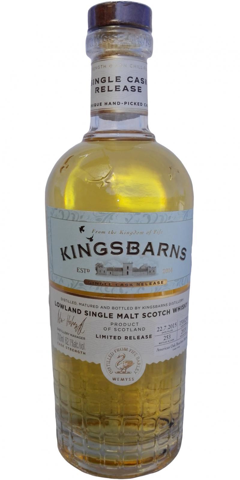 Kingsbarns 2015  Single Cask Release
