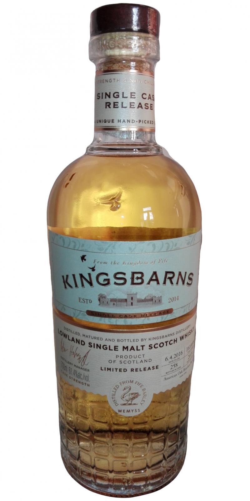 Kingsbarns 2016  Single Cask Release