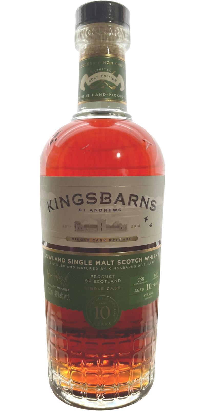 Kingsbarns 10-year-old  Single Cask Release - Limited Golf Edition the Caddies Dream