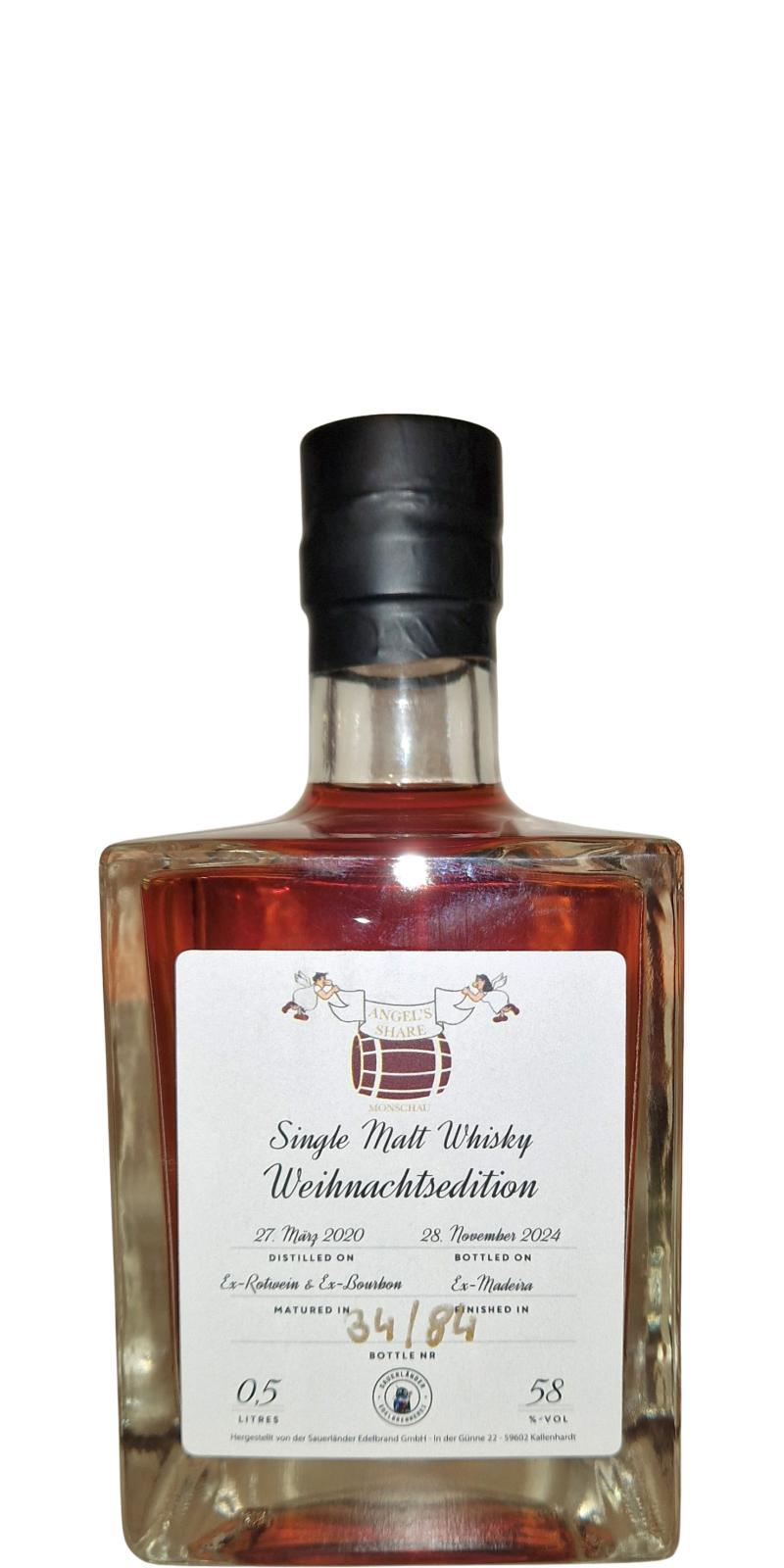 Single Malt Whisky 2020  Weinachtsedition - Angel's Share
