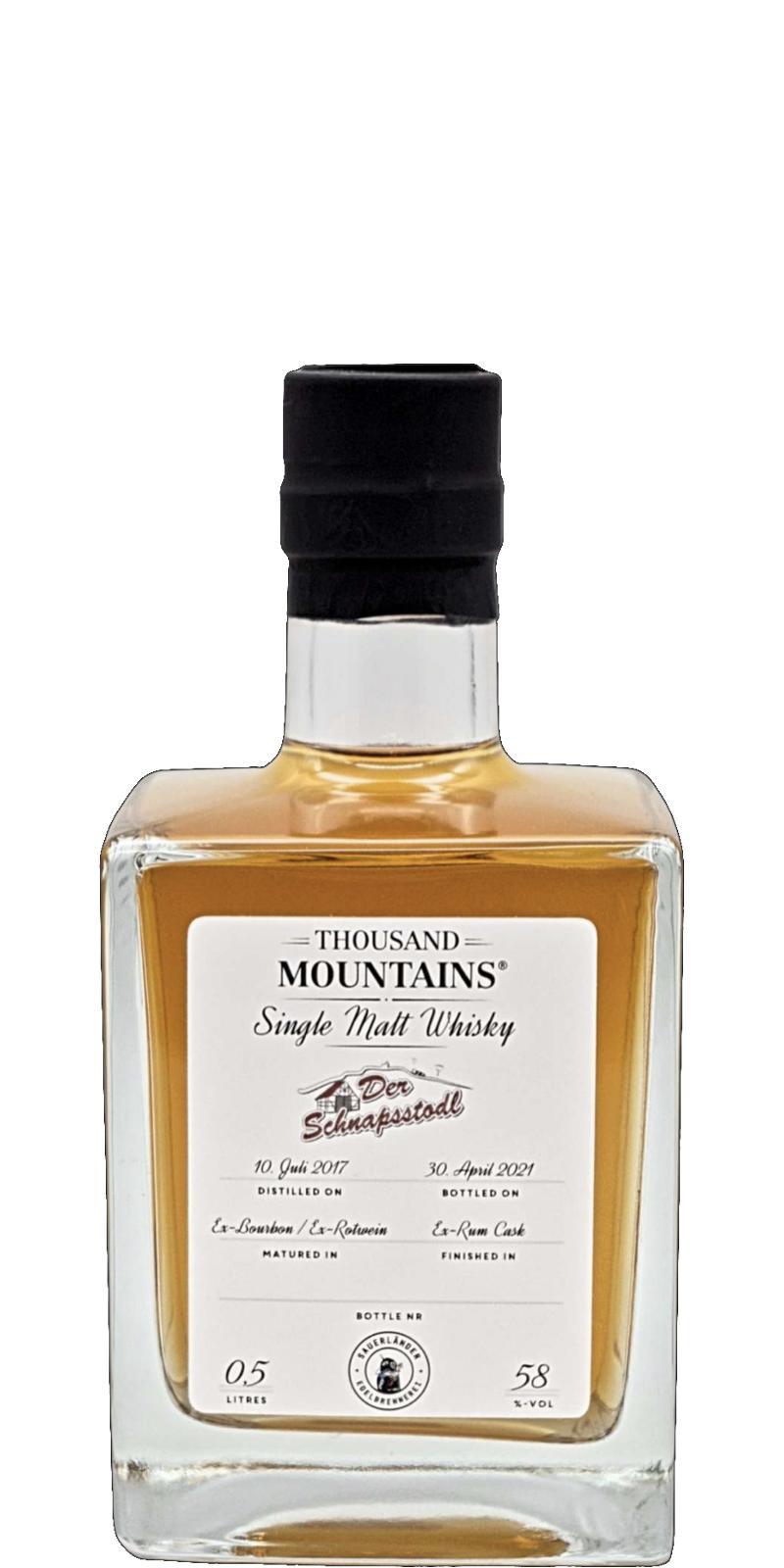 Thousand Mountains 2017  Handfill Raven Single Cask Whisky